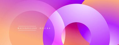 Katmanlı dairesel elementlerle soyut bileşim, eğimlerin ve yumuşak geçişlerin harmanlanması, derinlik, hareket ve görsel uyum hissi yaratır.