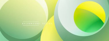 Üst üste binen dairesel şekillere sahip arka plan tasarımı, pürüzsüz gradyanlar ve yumuşak ışıklandırma efektleri, dinamik soyut bir kompozisyon oluşturur