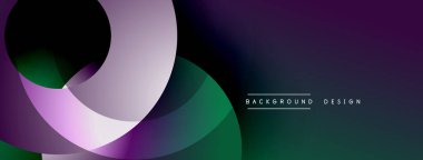 Katmanlı dairesel elementlerle soyut bileşim, eğimlerin ve yumuşak geçişlerin harmanlanması, derinlik, hareket ve görsel uyum hissi yaratır.