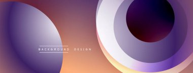 Üst üste binen dairesel şekillere sahip arka plan tasarımı, pürüzsüz gradyanlar ve yumuşak ışıklandırma efektleri, dinamik soyut bir kompozisyon oluşturur