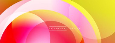 Katmanlı dairesel elementlerle soyut bileşim, eğimlerin ve yumuşak geçişlerin harmanlanması, derinlik, hareket ve görsel uyum hissi yaratır.