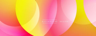 Katmanlı dairesel elementlerle soyut bileşim, eğimlerin ve yumuşak geçişlerin harmanlanması, derinlik, hareket ve görsel uyum hissi yaratır.