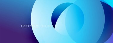 Katmanlı dairesel şekiller canlı renklerde, düzgün geçiş, derinlik efektleri ve modern, fütürist estetiğe sahip, gradyan açısından zengin soyut bir tasarım oluşturur.