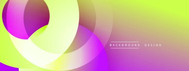 Üst üste binen dairesel şekillere sahip arka plan tasarımı, pürüzsüz gradyanlar ve yumuşak ışıklandırma efektleri, dinamik soyut bir kompozisyon oluşturur