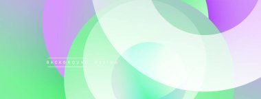 Katmanlı dairesel şekiller canlı renklerde, düzgün geçiş, derinlik efektleri ve modern, fütürist estetiğe sahip, gradyan açısından zengin soyut bir tasarım oluşturur.