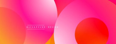 Üst üste binen dairesel şekillere sahip arka plan tasarımı, pürüzsüz gradyanlar ve yumuşak ışıklandırma efektleri, dinamik soyut bir kompozisyon oluşturur