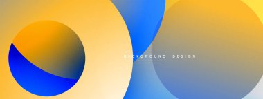 Katmanlı dairesel elementlerle soyut bileşim, eğimlerin ve yumuşak geçişlerin harmanlanması, derinlik, hareket ve görsel uyum hissi yaratır.