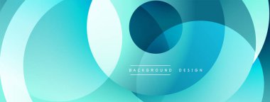 Katmanlı dairesel elementlerle soyut bileşim, eğimlerin ve yumuşak geçişlerin harmanlanması, derinlik, hareket ve görsel uyum hissi yaratır.