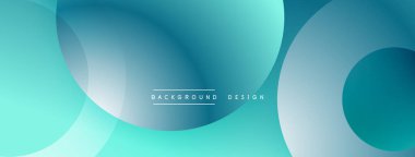 Katmanlı dairesel elementlerle soyut bileşim, eğimlerin ve yumuşak geçişlerin harmanlanması, derinlik, hareket ve görsel uyum hissi yaratır.