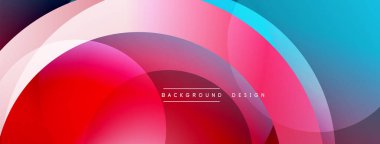 Üst üste binen dairesel şekillere sahip arka plan tasarımı, pürüzsüz gradyanlar ve yumuşak ışıklandırma efektleri, dinamik soyut bir kompozisyon oluşturur