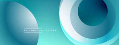 Katmanlı dairesel elementlerle soyut bileşim, eğimlerin ve yumuşak geçişlerin harmanlanması, derinlik, hareket ve görsel uyum hissi yaratır.