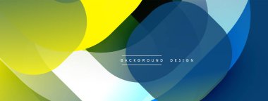 Katmanlı şeffaf gradyan şekillere sahip soyut arkaplan