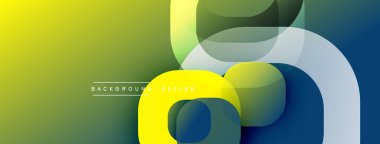 Katmanlı şeffaf gradyan şekillere sahip soyut arkaplan