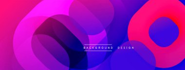 Çembersel soyut tasarım üst üste binen yarı saydam daireler ve yuvarlak şekiller, harmanlanan eğriler ve düzgün eğriler, derinlik, karşıtlık ve dinamik görsel efekt oluşturur.