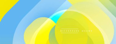 Katmanlı şeffaf gradyan şekillere sahip soyut arkaplan