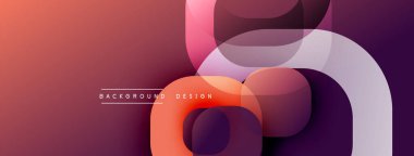 Katmanlı şeffaf gradyan şekillere sahip soyut arkaplan