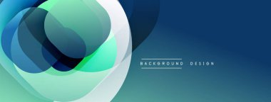 Katmanlı şeffaf gradyan şekillere sahip soyut arkaplan