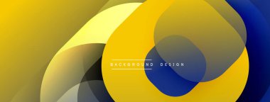 Katmanlı şeffaf gradyan şekillere sahip soyut arkaplan