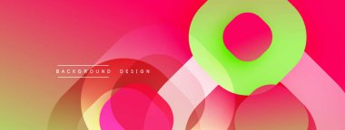 Katmanlı şeffaf gradyan şekillere sahip soyut arkaplan