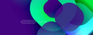 Katmanlı şeffaf gradyan şekillere sahip soyut arkaplan