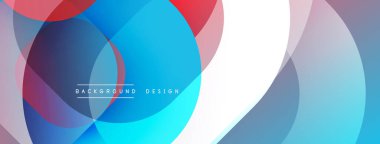 Katmanlı şeffaf gradyan şekillere sahip soyut arkaplan