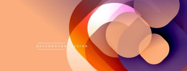 Katmanlı şeffaf gradyan şekillere sahip soyut arkaplan