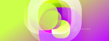 Katmanlı şeffaf gradyan şekillere sahip soyut arkaplan