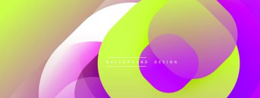 Katmanlı şeffaf gradyan şekillere sahip soyut arkaplan