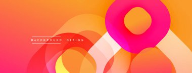 Katmanlı şeffaf gradyan şekillere sahip soyut arkaplan