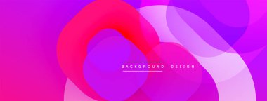 Çembersel soyut tasarım üst üste binen yarı saydam daireler ve yuvarlak şekiller, harmanlanan eğriler ve düzgün eğriler, derinlik, karşıtlık ve dinamik görsel efekt oluşturur.