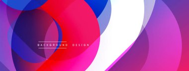 Katmanlı şeffaf gradyan şekillere sahip soyut arkaplan