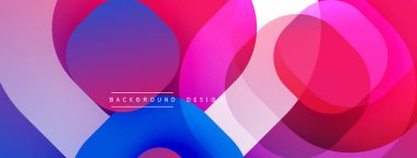 Katmanlı şeffaf gradyan şekillere sahip soyut arkaplan