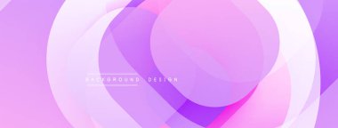 Çembersel soyut tasarım üst üste binen yarı saydam daireler ve yuvarlak şekiller, harmanlanan eğriler ve düzgün eğriler, derinlik, karşıtlık ve dinamik görsel efekt oluşturur.