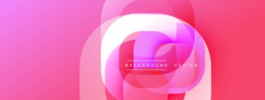 Çembersel soyut tasarım üst üste binen yarı saydam daireler ve yuvarlak şekiller, harmanlanan eğriler ve düzgün eğriler, derinlik, karşıtlık ve dinamik görsel efekt oluşturur.