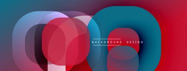 Katmanlı şeffaf gradyan şekillere sahip soyut arkaplan