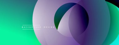 Katmanlı dairesel elementlerle soyut bileşim, eğimlerin ve yumuşak geçişlerin harmanlanması, derinlik, hareket ve görsel uyum hissi yaratır.