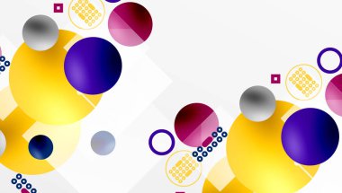 Çemberler ve elementler geometrik soyut arkaplan