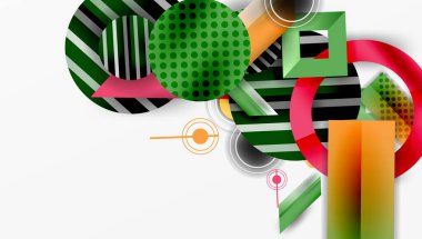 Dairesel ve üçgenli karmaşık geometrik arkaplan