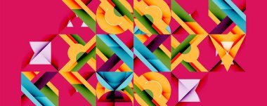 Çemberler soyut arkaplan çizgilerini kareler