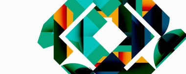 Birleştirilmiş açısal ve eğri şekilli soyut geometrik çizimler, pürüzsüz eğimli dinamik bileşimler ve kalın karşıtlıklar