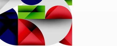 Katmanlı daireler ve açısal segmentlerle modern soyut kompozisyon gradyan, şeffaflık efektleri ve yapılandırılmış geometrik düzen içerir.