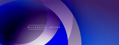 Katmanlı dairesel şekiller canlı renklerde, düzgün geçiş, derinlik efektleri ve modern, fütürist estetiğe sahip, gradyan açısından zengin soyut bir tasarım oluşturur.