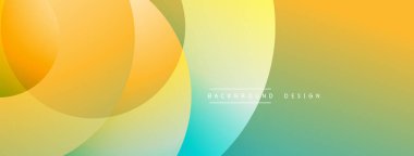 Üst üste binen dairesel şekillere sahip arka plan tasarımı, pürüzsüz gradyanlar ve yumuşak ışıklandırma efektleri, dinamik soyut bir kompozisyon oluşturur