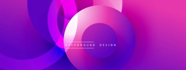 Üst üste binen dairesel şekillere sahip arka plan tasarımı, pürüzsüz gradyanlar ve yumuşak ışıklandırma efektleri, dinamik soyut bir kompozisyon oluşturur