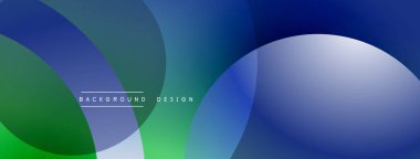 Katmanlı dairesel şekiller canlı renklerde, düzgün geçiş, derinlik efektleri ve modern, fütürist estetiğe sahip, gradyan açısından zengin soyut bir tasarım oluşturur.