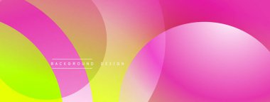 Katmanlı dairesel elementlerle soyut bileşim, eğimlerin ve yumuşak geçişlerin harmanlanması, derinlik, hareket ve görsel uyum hissi yaratır.