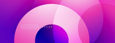 Üst üste binen dairesel şekillere sahip arka plan tasarımı, pürüzsüz gradyanlar ve yumuşak ışıklandırma efektleri, dinamik soyut bir kompozisyon oluşturur