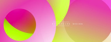 Katmanlı dairesel elementlerle soyut bileşim, eğimlerin ve yumuşak geçişlerin harmanlanması, derinlik, hareket ve görsel uyum hissi yaratır.