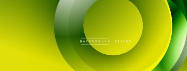 Üst üste binen dairesel şekillere sahip arka plan tasarımı, pürüzsüz gradyanlar ve yumuşak ışıklandırma efektleri, dinamik soyut bir kompozisyon oluşturur