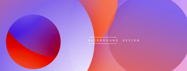 Katmanlı dairesel elementlerle soyut bileşim, eğimlerin ve yumuşak geçişlerin harmanlanması, derinlik, hareket ve görsel uyum hissi yaratır.